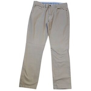 Peter Millar 5-Pocket Stretch Pants Size 36 Tan Beige Cotton Twill MF18B86